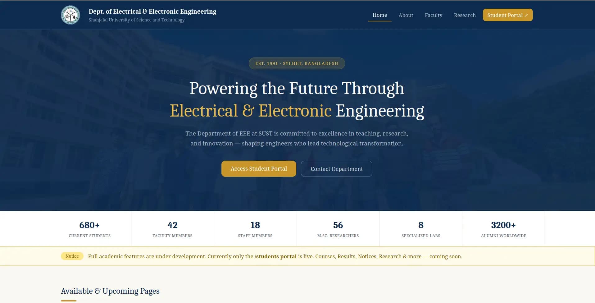 SUST EEE Website